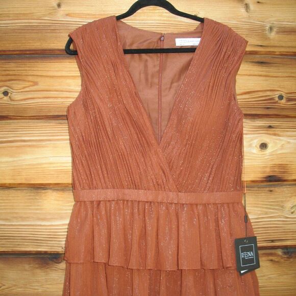 Mac Duggal 49287 Womens Sparkle Ruffle Layered Maxi Gown Dress - Picture 7 of 14